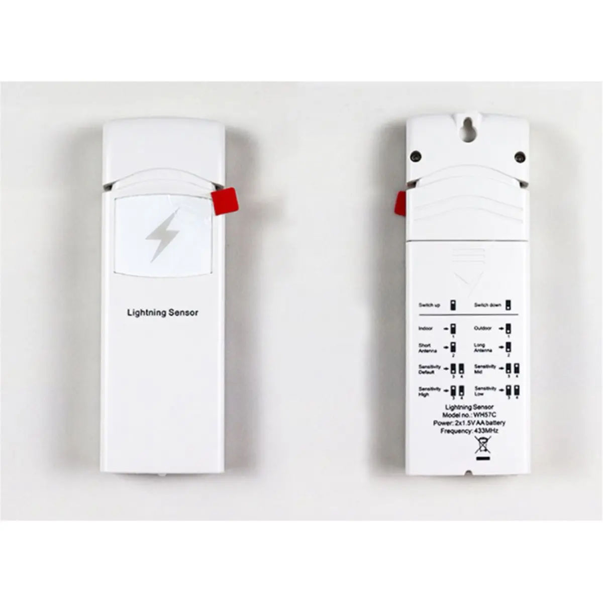Workshop Gear Wireless Detection Sensor with Solar Radiation Shield, Detects Bolts and Storms Within 40 Km