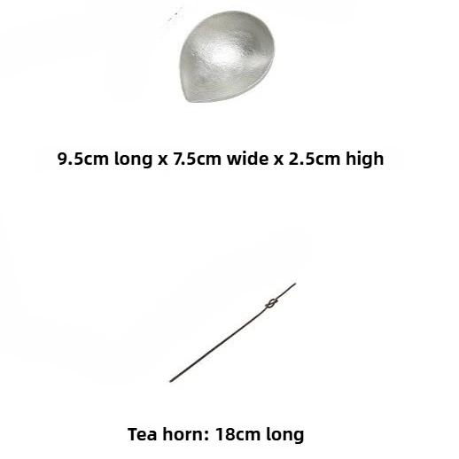 شاي صغير مصنوع يدويًا من القصدير النقي، شاي قديم بنمط المطرقة غير اللامعة، تقدير الشاي، صب الشاي، حفل الشاي، إبرة الشاي، ملعقة شاي