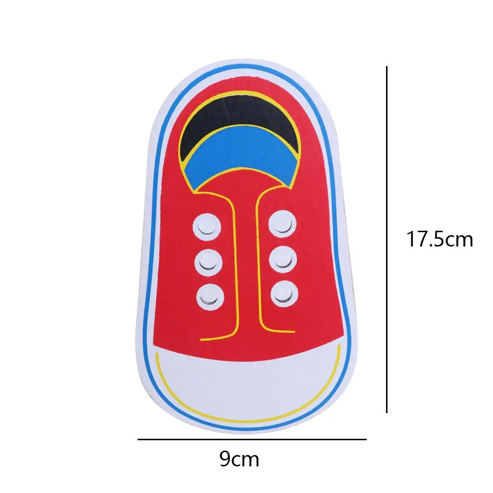 ของเล่นเพื่อการศึกษาการฝึกอบรม Shoelaces รองเท้า Montessori ปริศนาการสอน Lacing รองเท้า Practice BOARD รุ่น Tie Shoelaces เกม