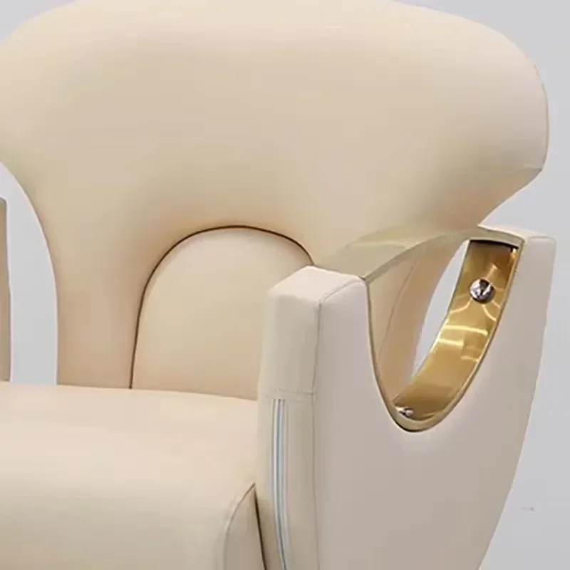 كرسي حلاق مريح للتجميل، كرسي صالون كلاسيكي فاخر مصمم باللون الأسود، كرسي دوار للمنزل، أثاث Cadeira De Barbeiro الرائع