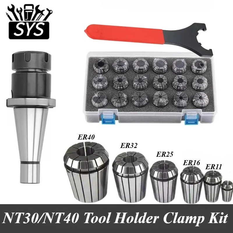 

NT30 ER20 ER40 NT40 ER16 ER25 ER32 CNC Milling Machine Spindle Tool Holder, ER16 ER20 ER25 ER32 ER40 Collet Spring Collet Set