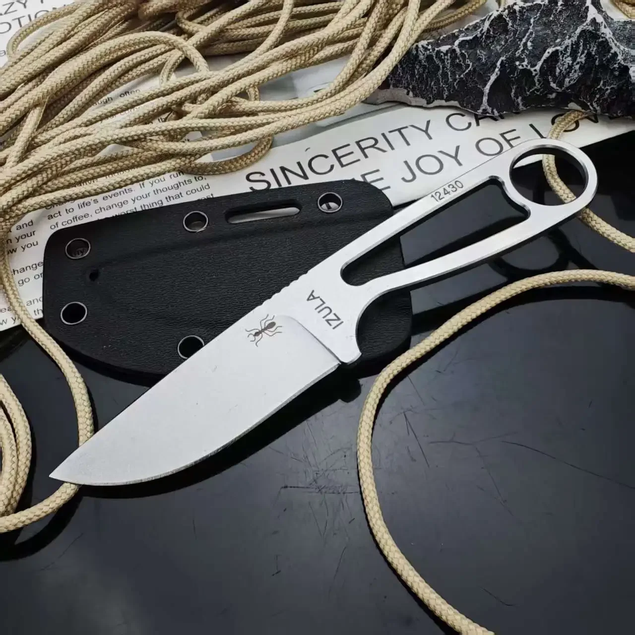 D2-Klinge ESEE 4 Feststehendes Messer mit G10-Griff und kompletter Kydex-Scheide – Ideal für Dschungelabenteuer, Camping, Klettern, Picknick, Angeln, Reisen und Fruchtbehandlung