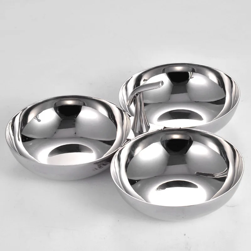 

Stainless Steel Fruit Plate 3-In-1 Tray Integrated Meal ‌Platter Snack Stand Fruit Platters For Restaurant/Bar/Ktv,Metal ‌Disk