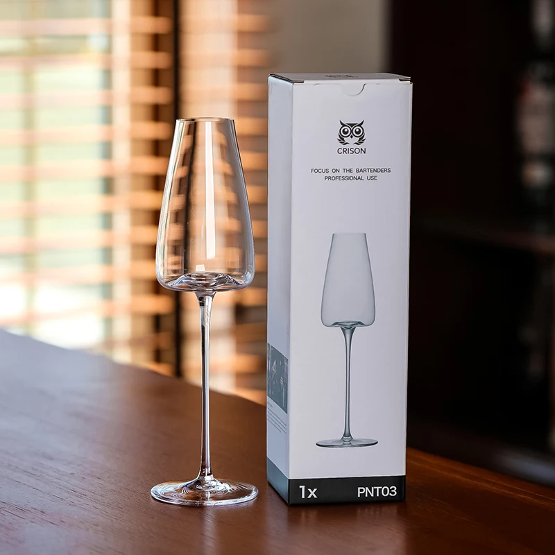 CRISON PNT03 Ultra-Thin Handmade Crystal Glass Flute Shaped Champagne Cocktails Glasses for Wedding Party - Image 4