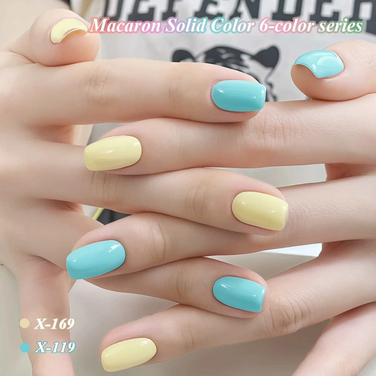 XEIJAYI Macaron 6pcs/set--Trendy Pastel Shades Long-Lasting Quick Dry  Soak Off Formula for DIY Salon Manicure
