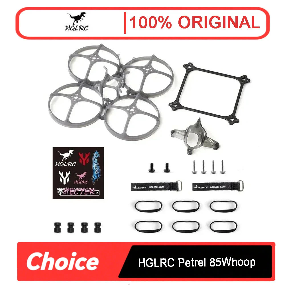 HGLRC Petrel 85Whoop Ultra-Light Indoor Frame - 75-85mm 1S/2S Compatible for FPV Freestyle TinyWhoop Builds