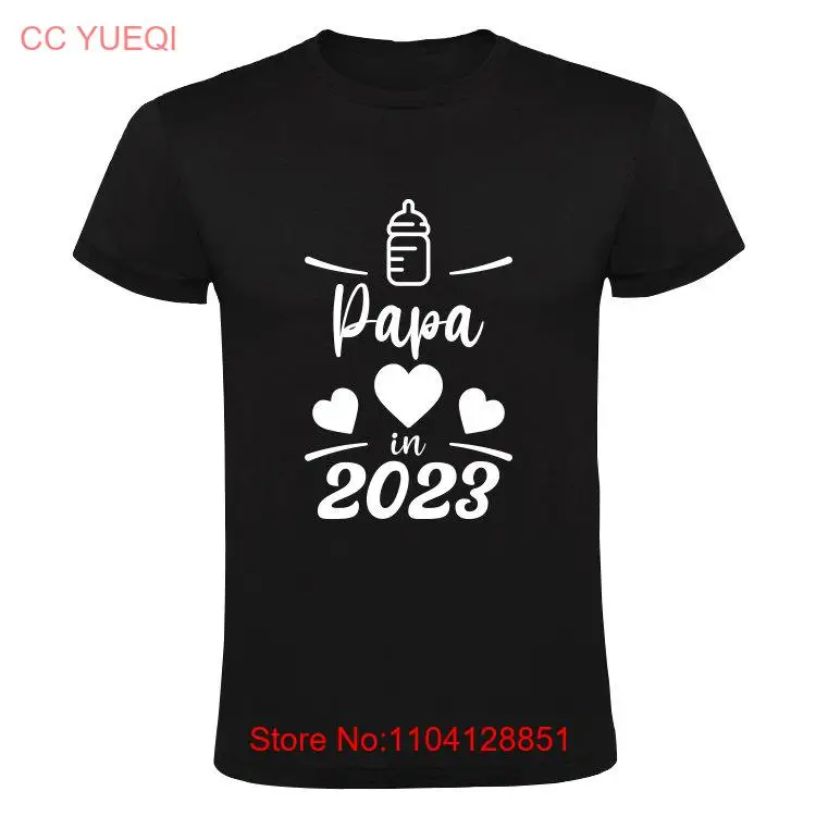 Dad in 2023 Men's T Shirt father parents paternity parenting birth long or short sleeves