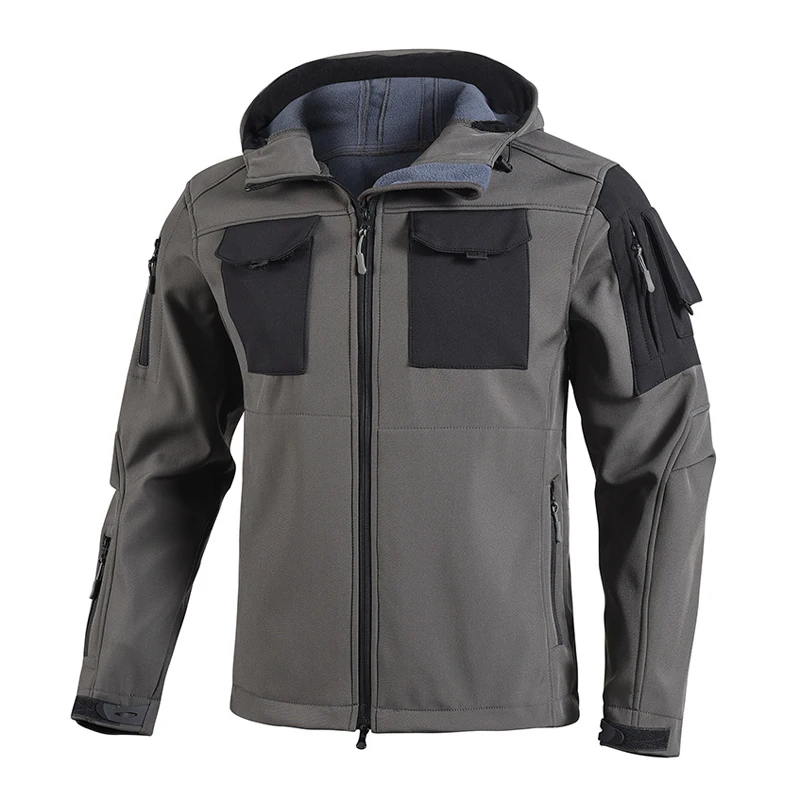 

Winter Men's Mountain Ski Padded Jackets Men Soft Shell Warm Waterproof Action Jacket Men Sportswear Windbreaker Hooded Coat