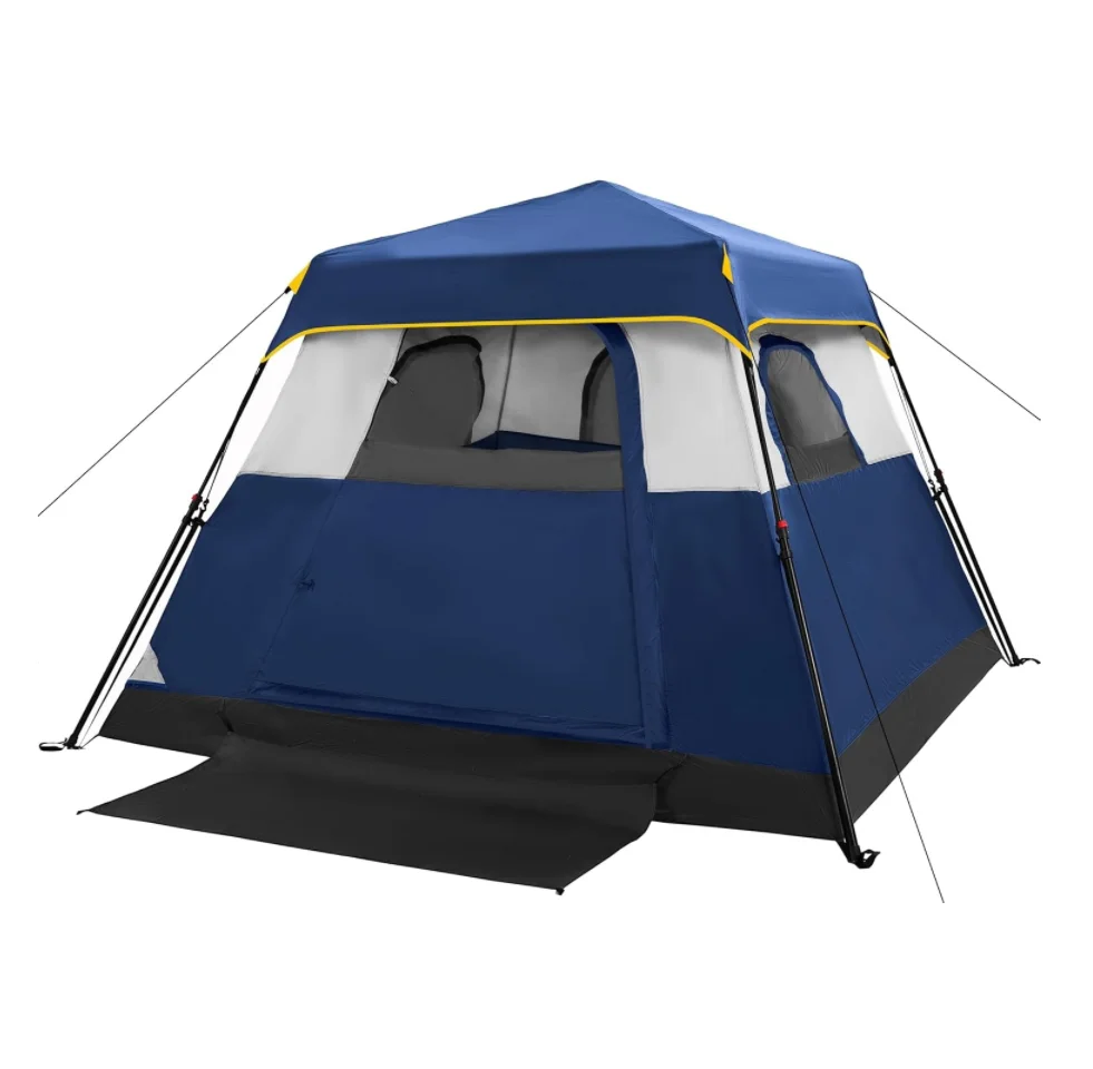 

Hot-selling Quick-Setup 3-4 Person Camping Tent - Waterproof Tent with 4 Mesh Windows & Enhanced Airflow for Hiking and Camping