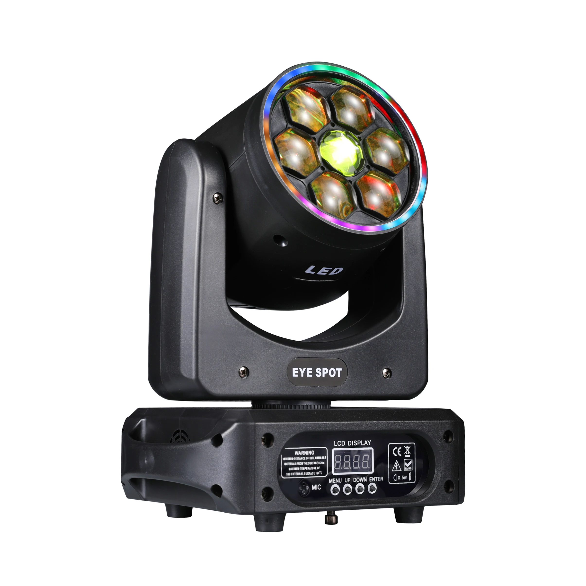 LED 6x15 واط RGBW شعاع + غسل ستة عيون النحل DMX512 المرحلة تأثير الإضاءة جيدة ل ديسكو DJ حفلة KTV أرضية الرقص النوادي والزفاف