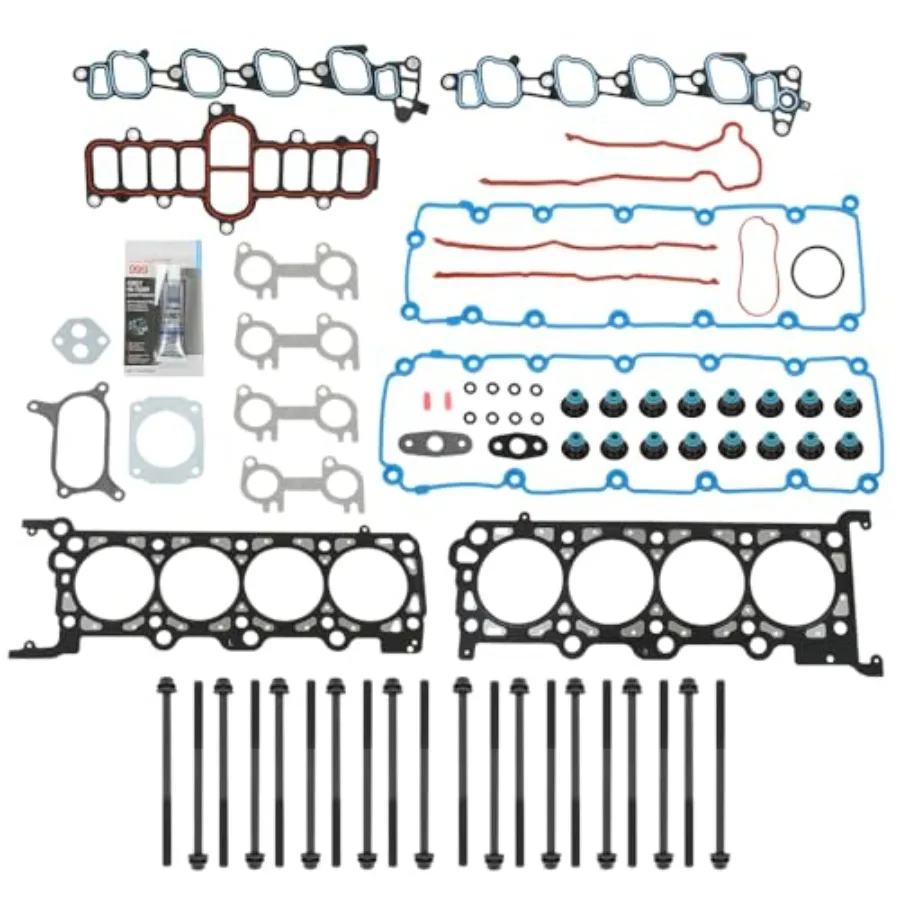 

Набор прокладок головки, 68 шт., болты, совместимые с 150 F250 F350 Super Duty 20002004 Fit E150 E350 Econoline Club Wagon 20002002 Fit