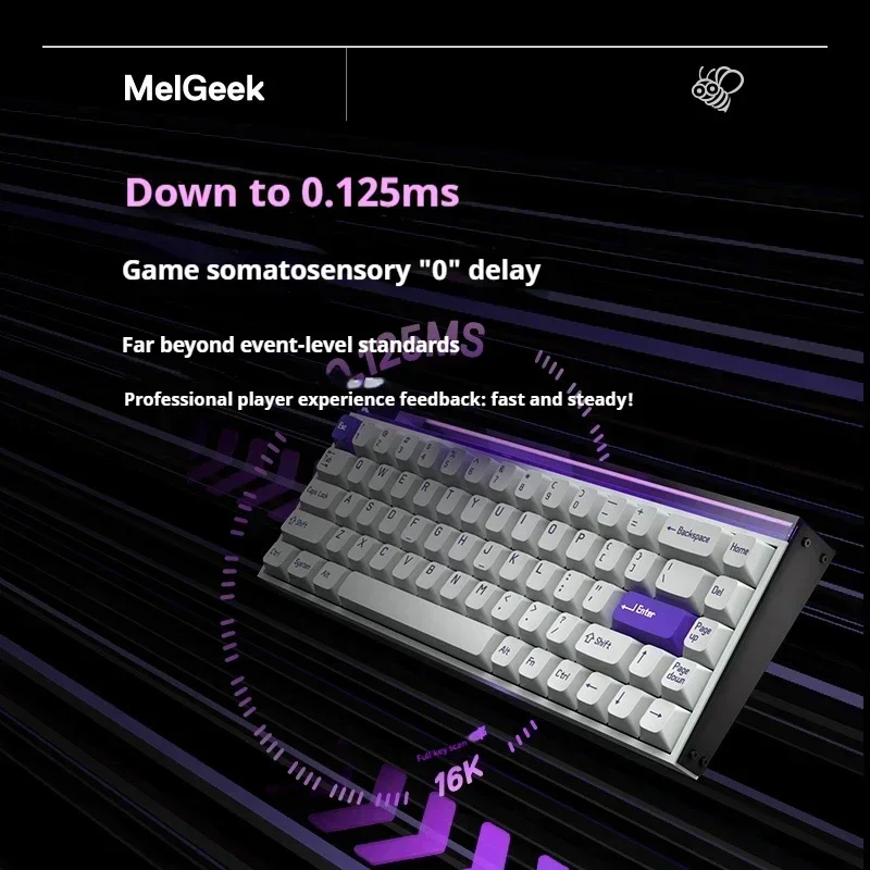 لوحة مفاتيح ميكانيكية MelGeek MADE68 Pro سلكية TTC ذات محور مغناطيسي وكمون منخفض RT0.01 لوحة مفاتيح ألعاب رياضية إلكترونية مخصصة #5