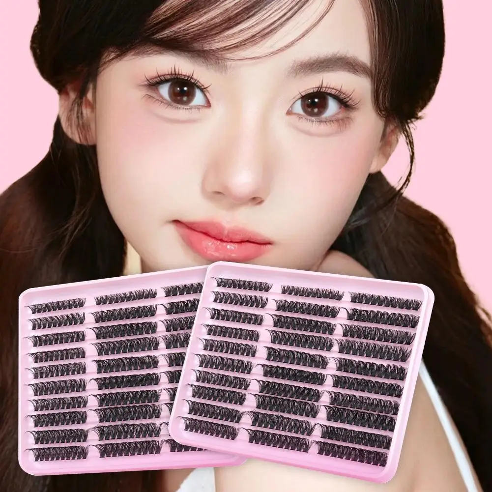 300 Clusters 60D/80D/100D Individuele Wimpers Boek Clusters Cluster Extensions DIY Op Valse Extensions Wimper Wimper Make-up C4O8