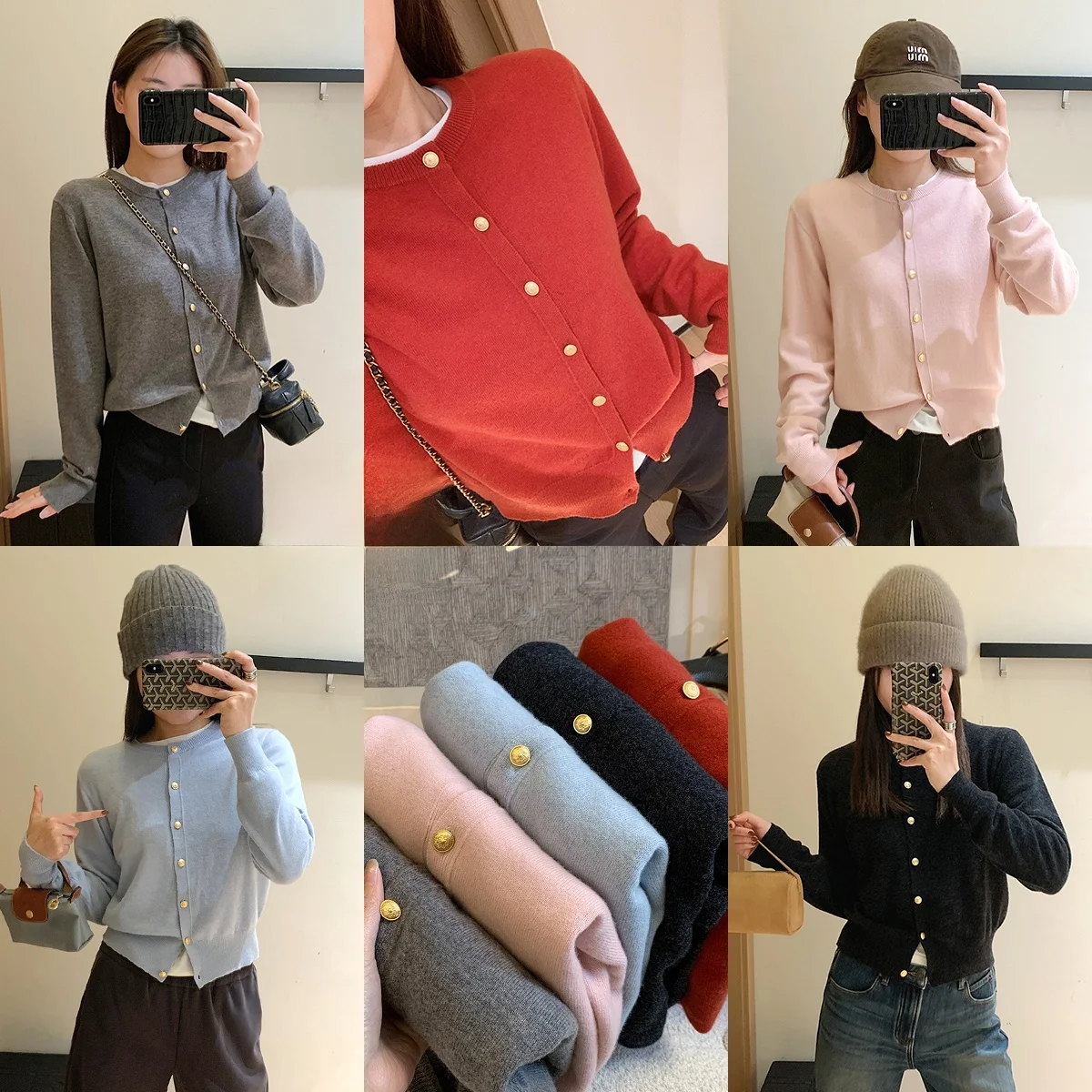 

Изысканный шик: женский вязаный кардиган из чистой шерсти с золотыми пуговицами, однотонный, теплый, для повседневной носки