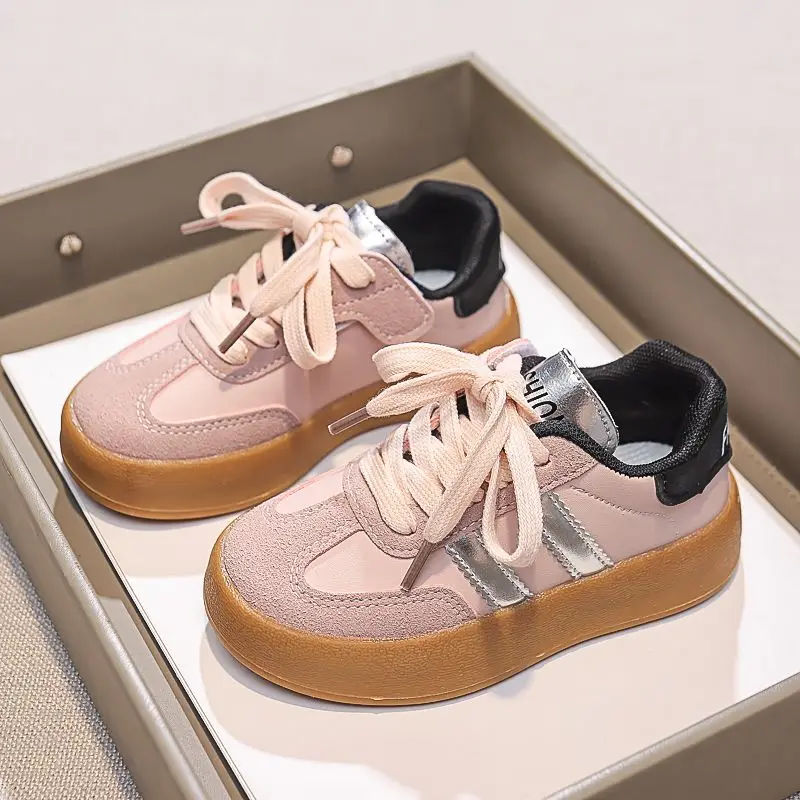 2026 Spring Autumn New Girls Trendy Sneakers Kids Casual Sports Shoes Soft Sole Lightweight Anti Slip Footwear