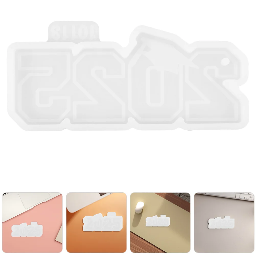 

4Pcs Graduation Silicone Molds Keychain Casting Mold Class of 2025 Epoxy Resin DIY Pendant Class of 2025 Casting Mold
