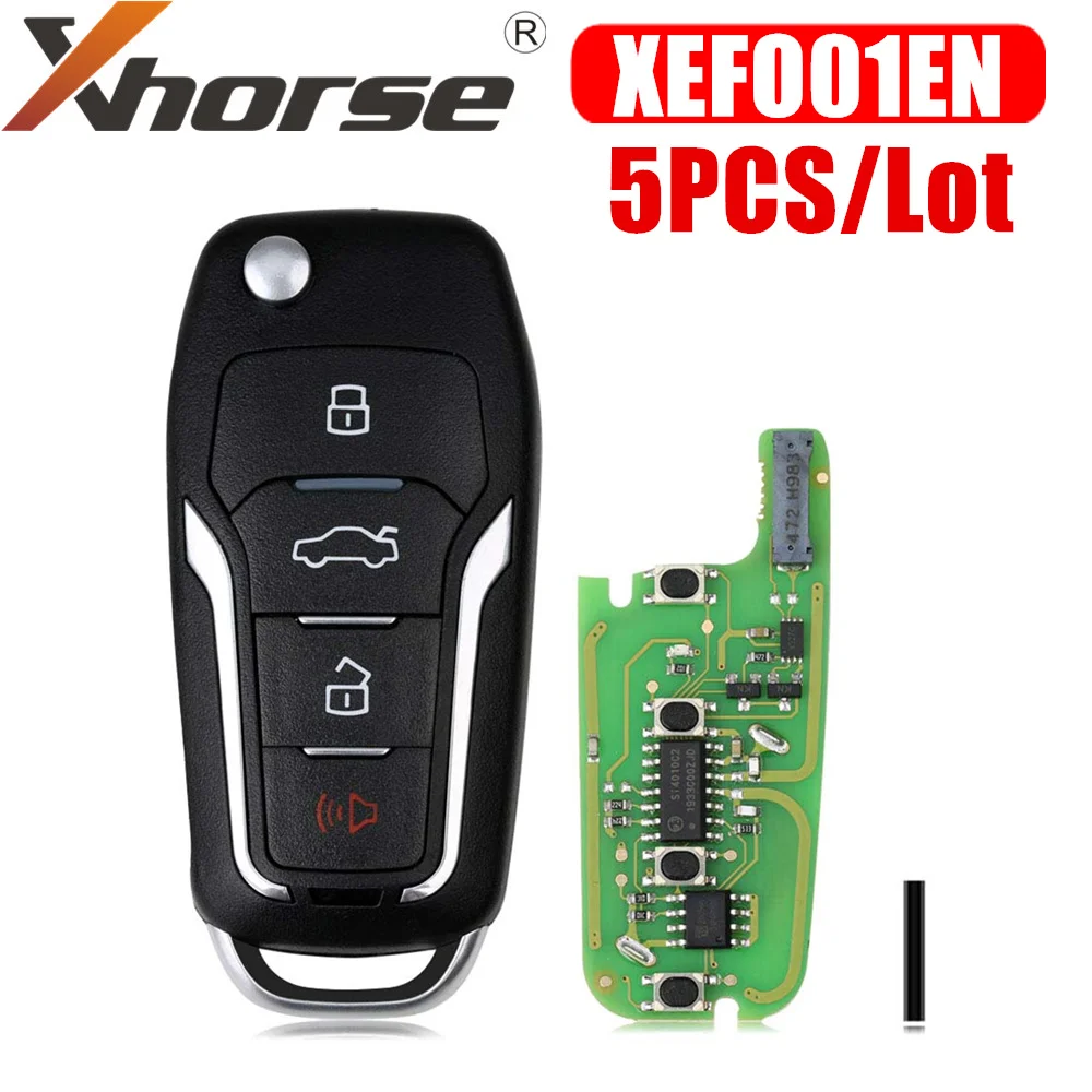 

Xhorse XEFO01EN Super Remote Key for Ford Flip 4 Buttons Built-in Super Chip English Version 5pcs/Lot