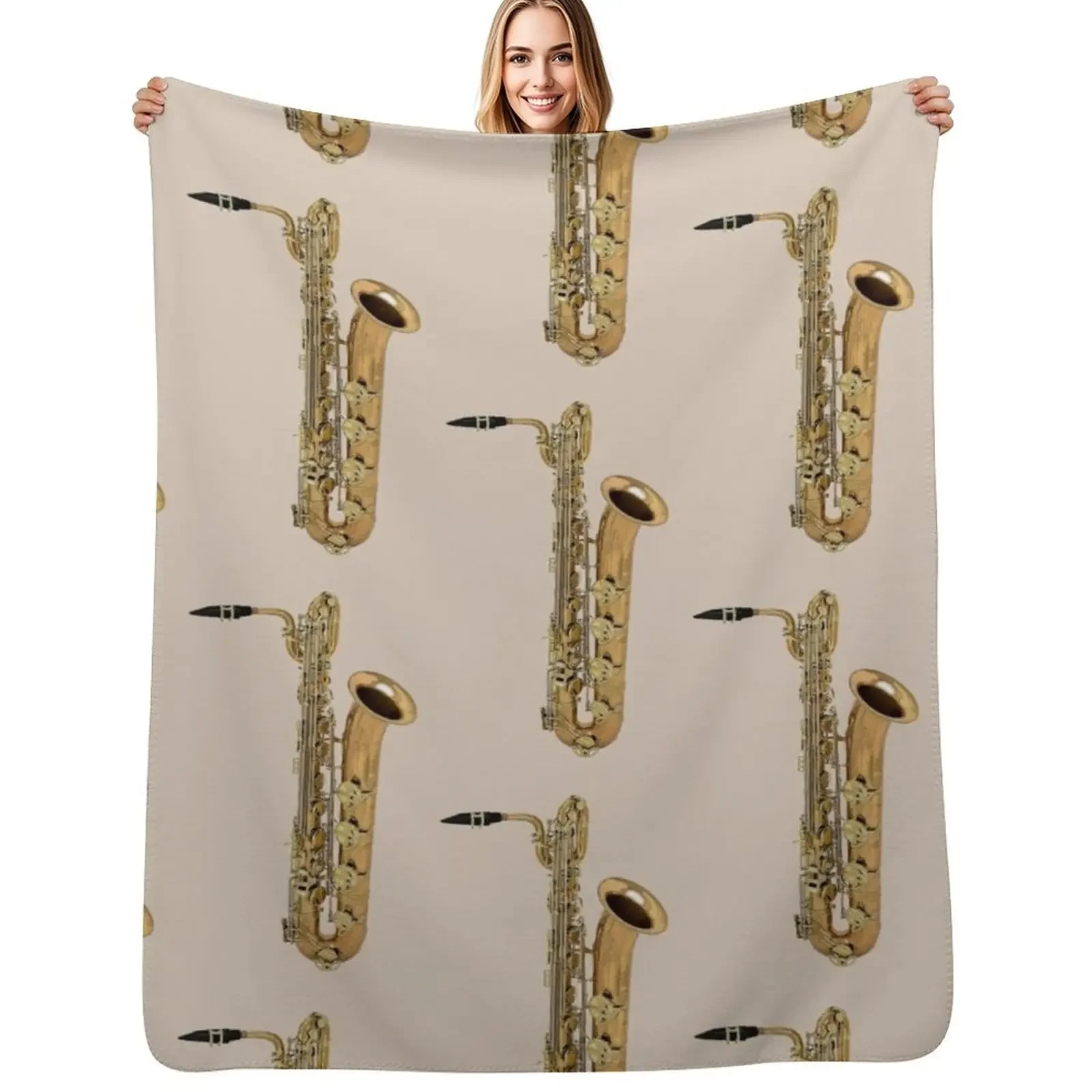 

Big Baritone Saxophone Throw Blanket christmas decoration Weighted Hairy Blanket