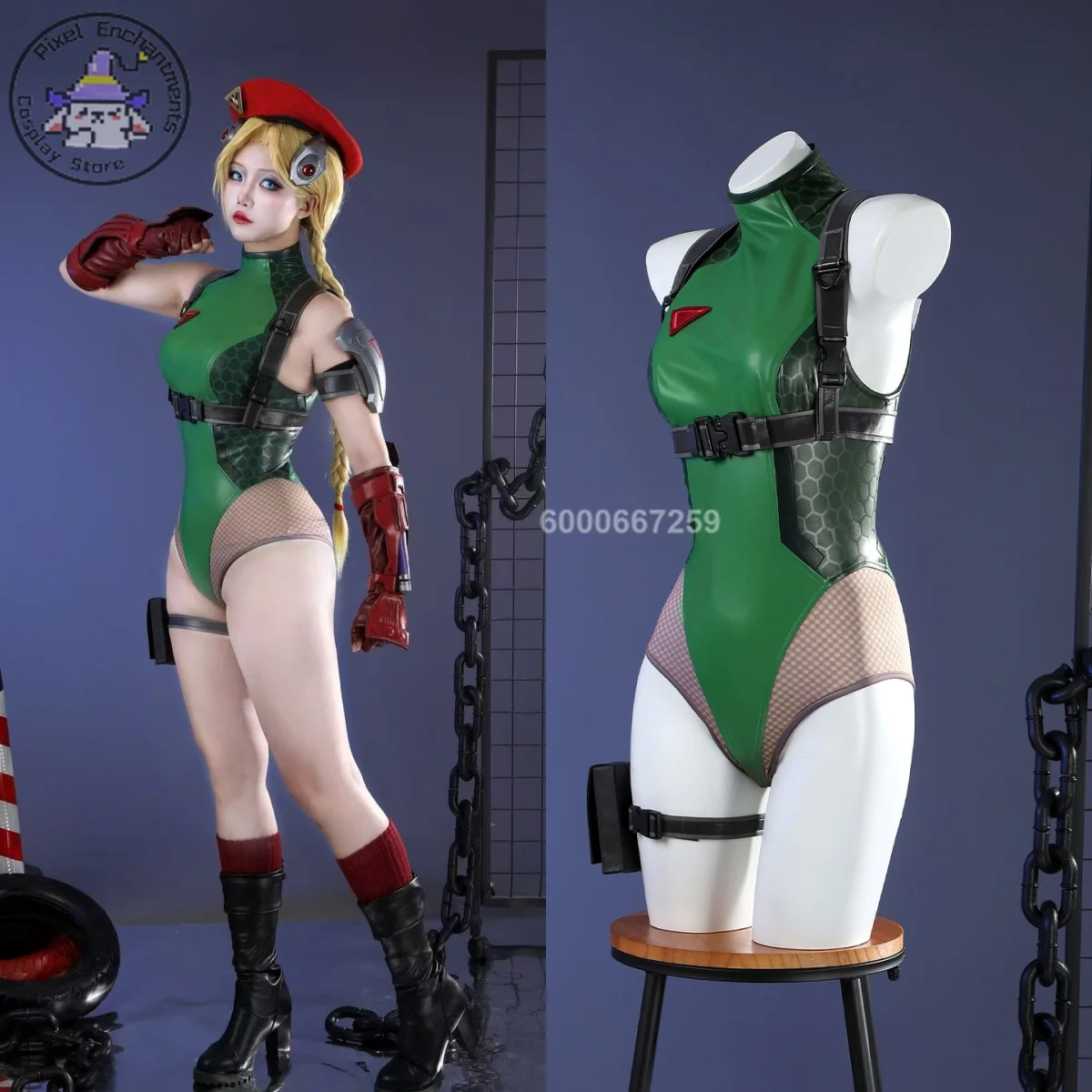 

Game Widowmaker Cosplay Costume Anime Cammy Role Playing Clothes Sexy Green Jumpsuit for Women Comic Con Halloween Party Suits