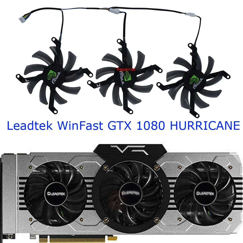 3 Teile/satz, Grafikkartenlüfter, T 129215 SU, GPU-Kühler, für Leadtek WinFast GTX 1080HURRICANE, für GEEKSTAR RTX 2080 Storm OC