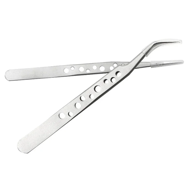 

ABHB-8X Precision Industrial Tweezers Anti-Static Magnetic Stainless Steel Tweezers Set For Electronics Soldering Maintenance