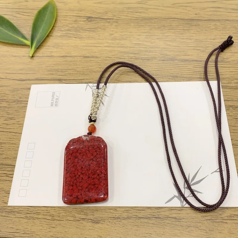 

High-content ore translucent pendant, Wushipai Buddha Guanyin peace, accessories, chen sand