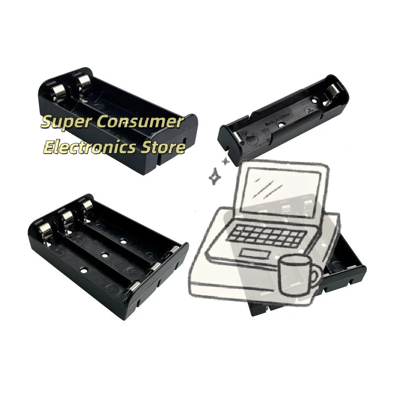 1 PCS 21700 DIY Battery Holder 1-4S Nickel-Plated Stable Battery Box for PCB Board Battery Pack Building Use