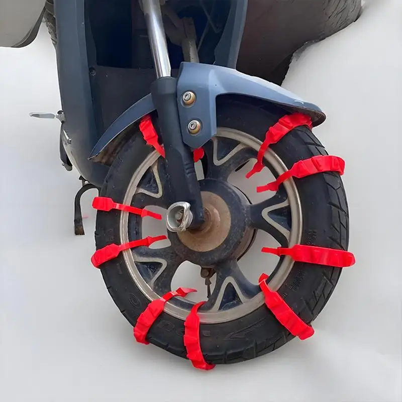 Catene da neve per motocicli Catene antiscivolo in nylon con custodia Catene antiscivolo per pneumatici per auto Catena di estrusione per neve ghiaia