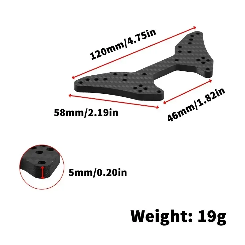 ชิ้นส่วนช็อคทาวเวอร์หน้าและหลังคาร์บอนไฟเบอร์ สำหรับรถ RC รุ่น 1/7 ARRMA INFRACTION 6S BLX LIMITLESS ALL-ROAD V2