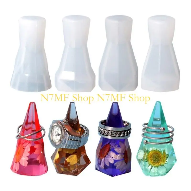 

N7MF силиконовая форма для кольцевого конуса, ромбовидные формы для держателей колец для литья смолы