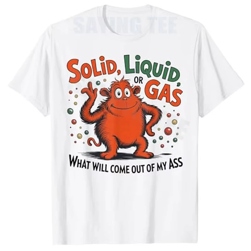 2026Solid Liquid or Gas Funny Cat Physics ScienceT-Shirt Y2kCute Cats AreLiquid Graphic SarcasticJoke Saying Tee Novelty Apparel