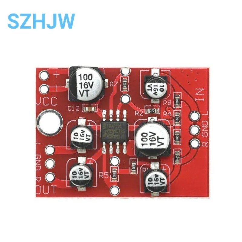 DC 5V-15V AD828 Stereo Preamp Power Amplifier Board Audio Preamplifier Module