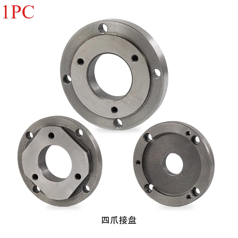 

1PC Lathe accessories 100/125/160mm four jaw adapter plate C-type CNC lathe flange WM180V/210V JY250VF JY240 lathe spindle chuck