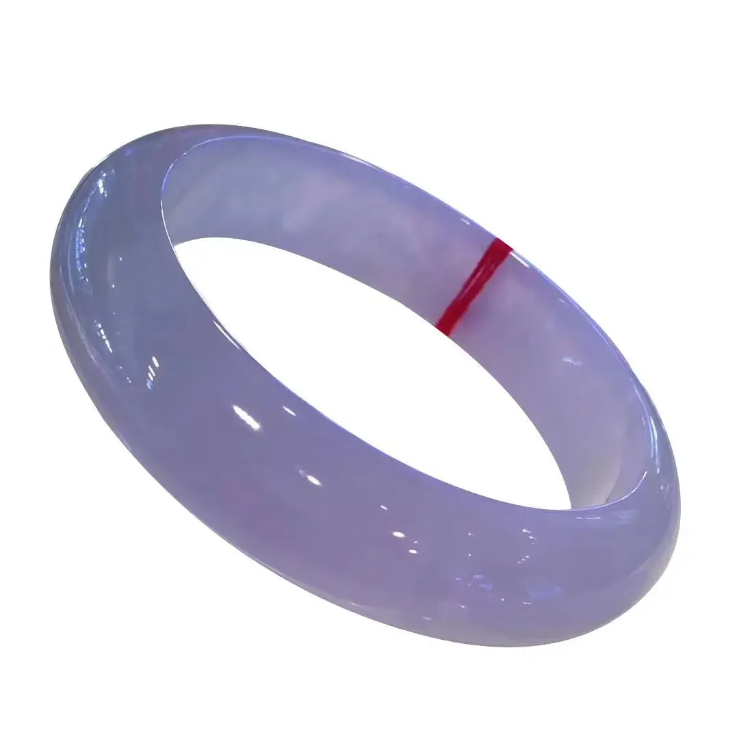 Pulsera de hielo alto Semilla pegajosa de hielo Pulsera de jade violeta Myanmar Old Pit Color de primavera Púrpura Noble Consort Pulsera Estilo de niña