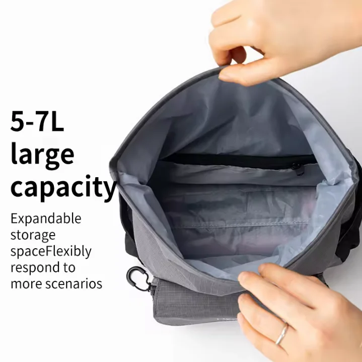 Fahrrad-Lenkertasche, 5 l-7 l, Fahrradtasche mit Schweinenase, passend für Brompton Dahon Faltrad, multifunktionale wasserdichte Tasche – Detail 3