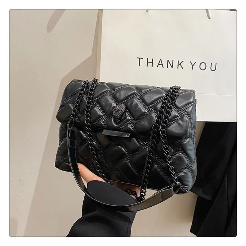 

2026 New Chain Bag Textured Rhombus Embroidery Thread Single Bag Versatile Single Shoulder Crossbody Hot Selling Women's Bag