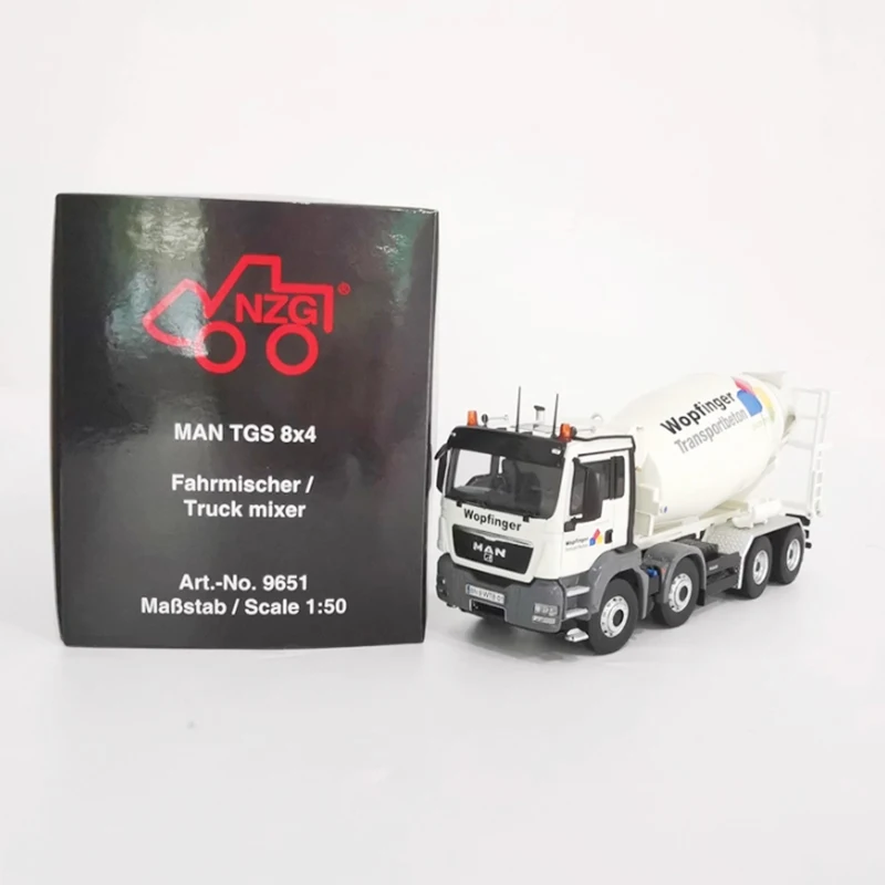 NZG Diecast 1:50 Schaal MAN TGS 8x4 Cement Mixer Truck Legering Techniek Auto Model Collectie Souvenir Display ornamenten