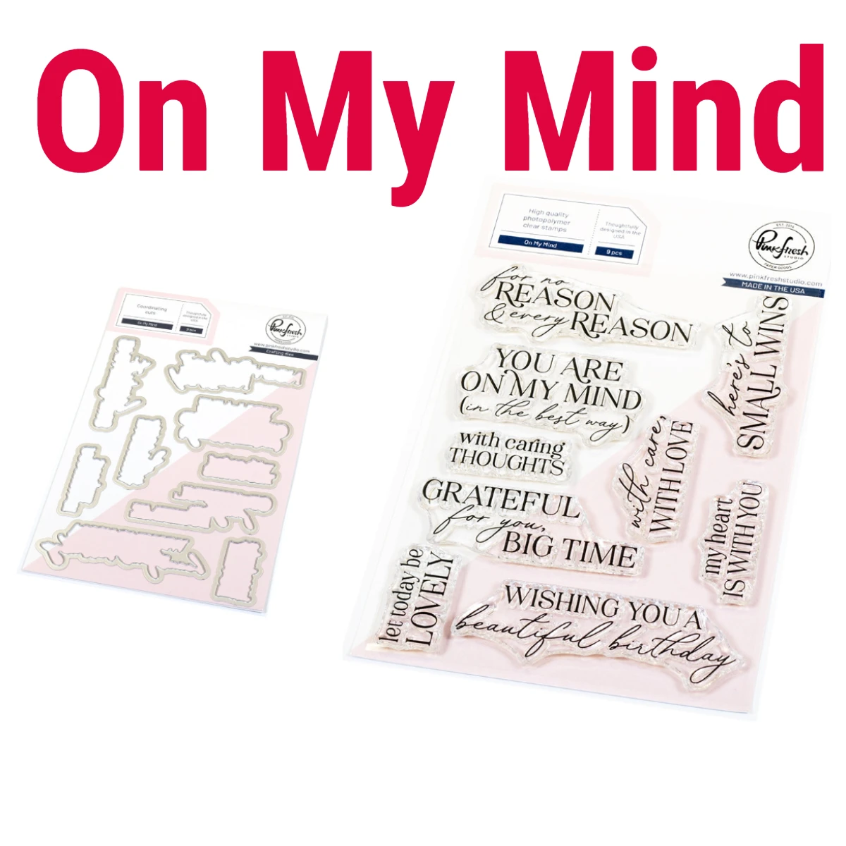 

On My Mind Word Stamps 2025 New Pink Fresh Stamp Die Cut DIY Scrapbooking Holiday Card Delicate Details Full Release Bundle Dies