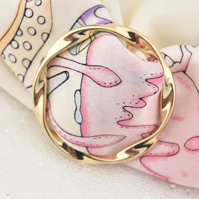 إبزيم معدني ياباني للنساء ، بسيط وعصري ، إبزيم وشاح دائري ، زاوية معقودة ، تعديل حزام ، تي شيرت