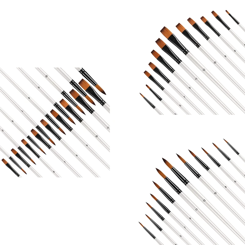 ชุดพู่กันระบายสีอะคริลิคพู่กันระบายสีศิลปินสำหรับวาดภาพสีน้ำมันสีน้ำอะคริลิก