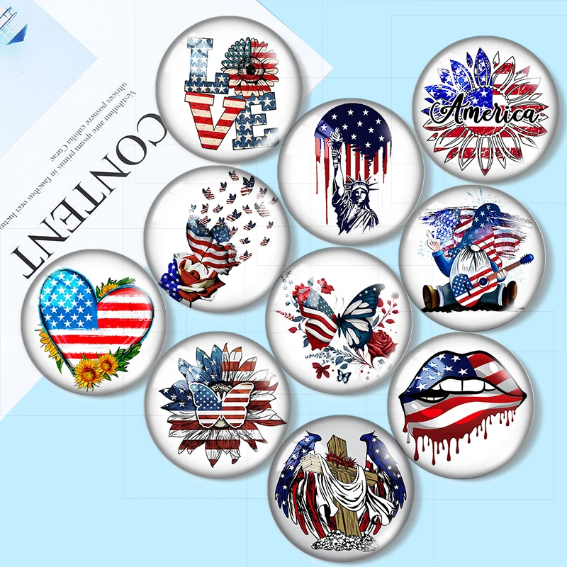 

Flag of peace, freedom and democracy10pcs 12mm/18mm/20mm/25mm Round photo glass cabochon demo flat back Making findnings