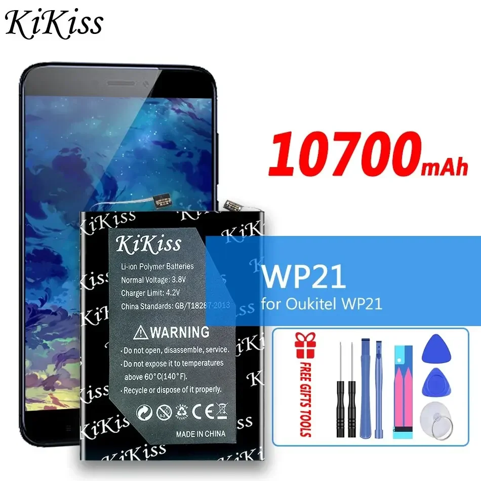 KiKiss Battery WP21 (S105) 10700mAh for Oukitel WP21 Replacement Bateria