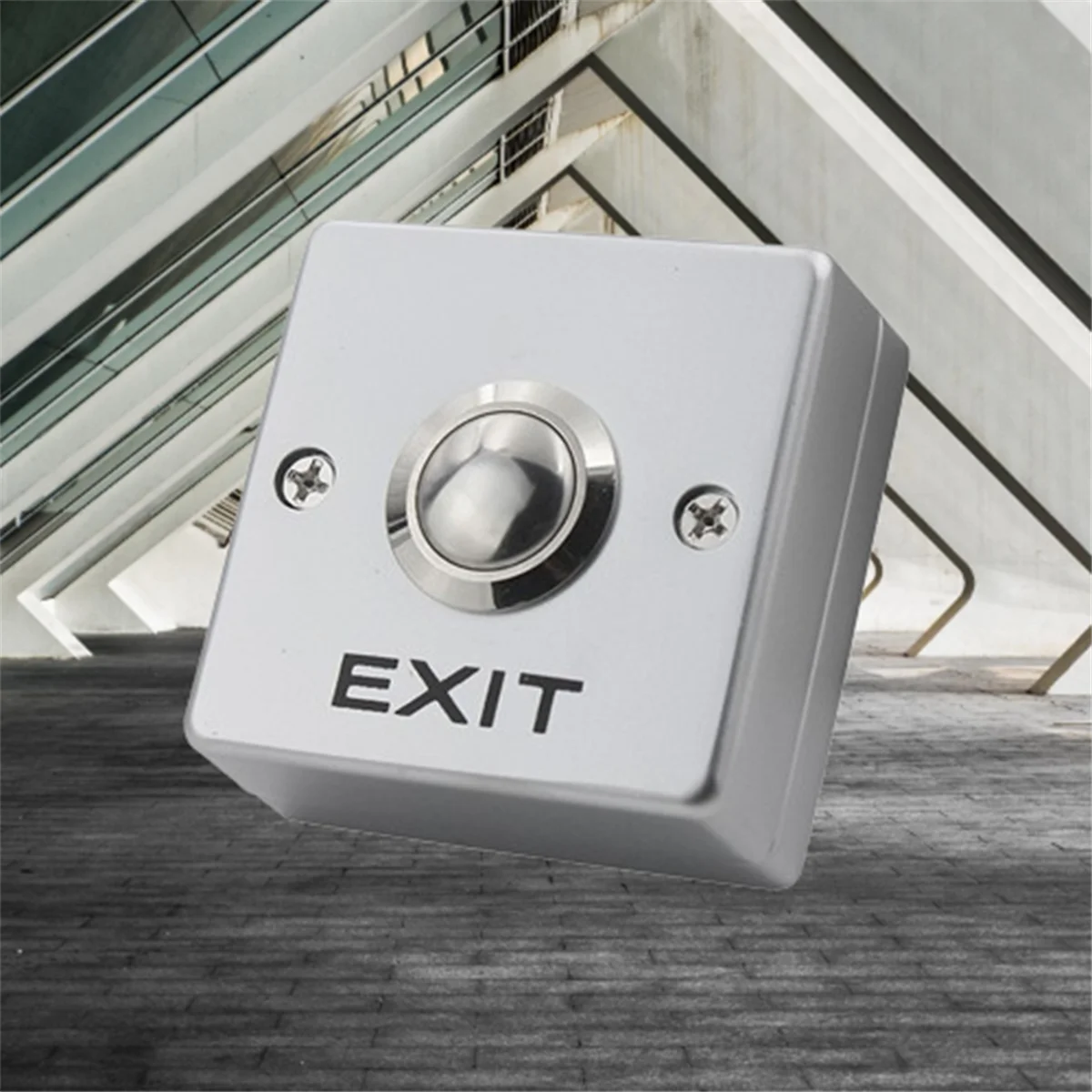 Mini Access Control Switch with Bottom Box Normally Open Self-Reset Exit Button for Access Control System