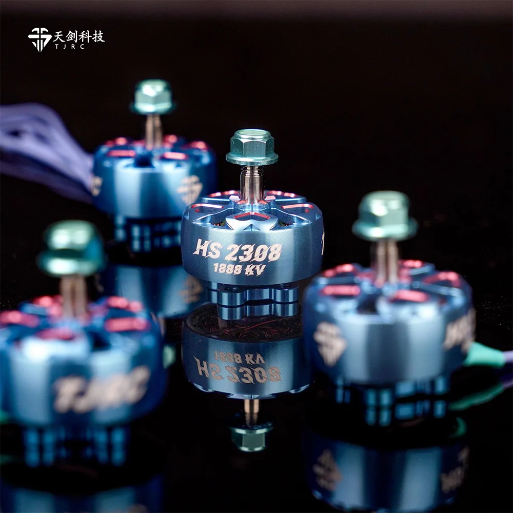 محرك TJRC HS 2308 1888KV 6S بدون فرش - عزم دوران عالي/أداء لسباق FPV/طائرة بدون طيار حرة ومتعدد الدوار