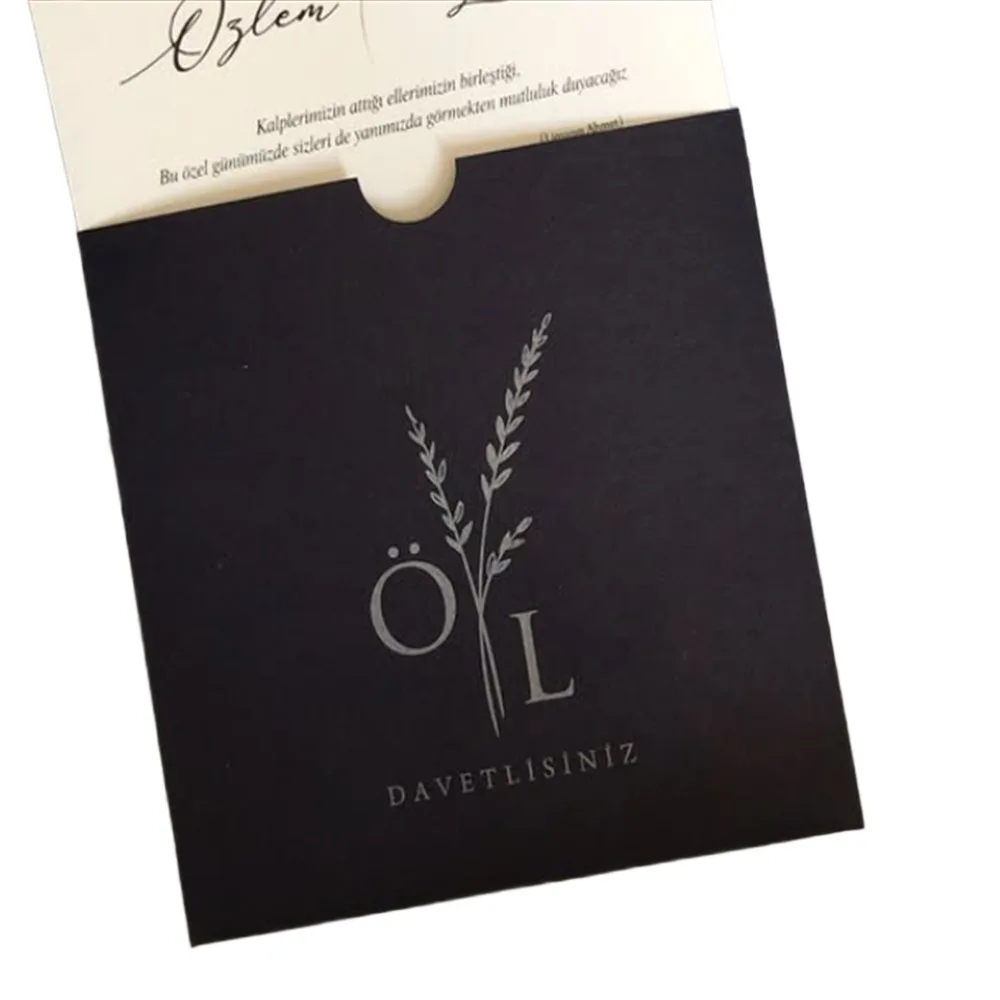 

Персонализированный конверт-приглашение 15x15 см, карман с тиснением из золотой фольги для свадьбы, помолвки, гала-награды, 50 шт.