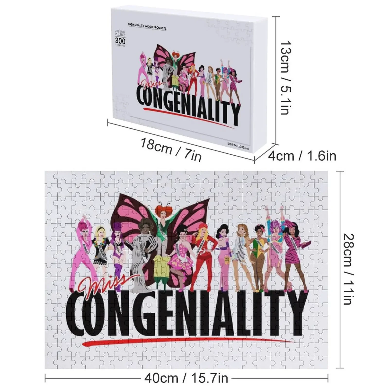 Miss Congeniality from Drag Race Jigsaw Puzzle Regalo personalizado para niños Woodens para adultos Rompecabezas de juguete personalizado
