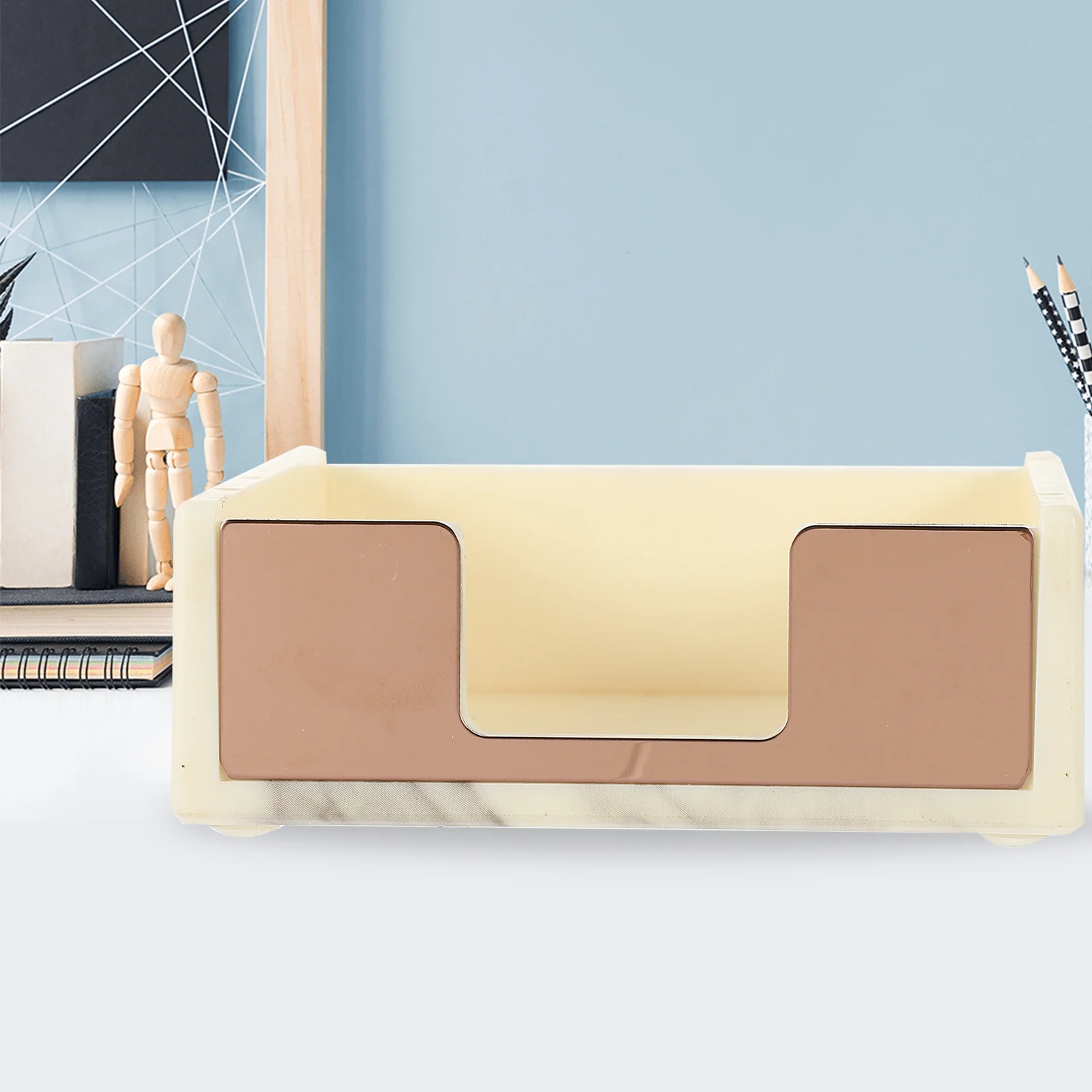 Sturdy Memo Pad Container Premium Desktop Notepad Holder for Memo Pads and Marble Pattern Small Organizer Case