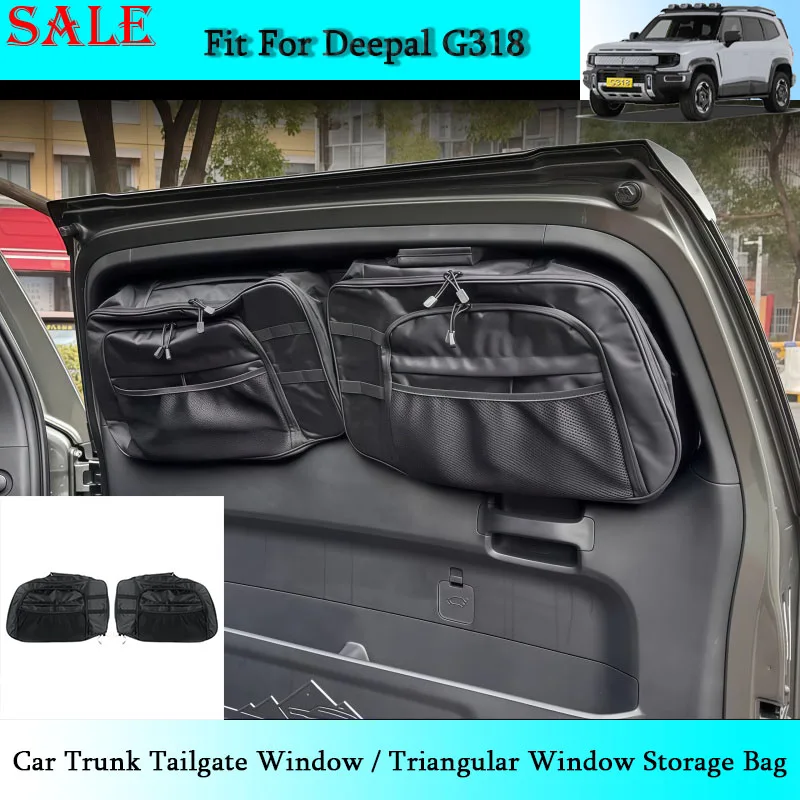 Fit for Deepal G318 Car Trunk Tailgate Window / Triangular Window Storage Bag Car Interior Upgrade Modification Accessories