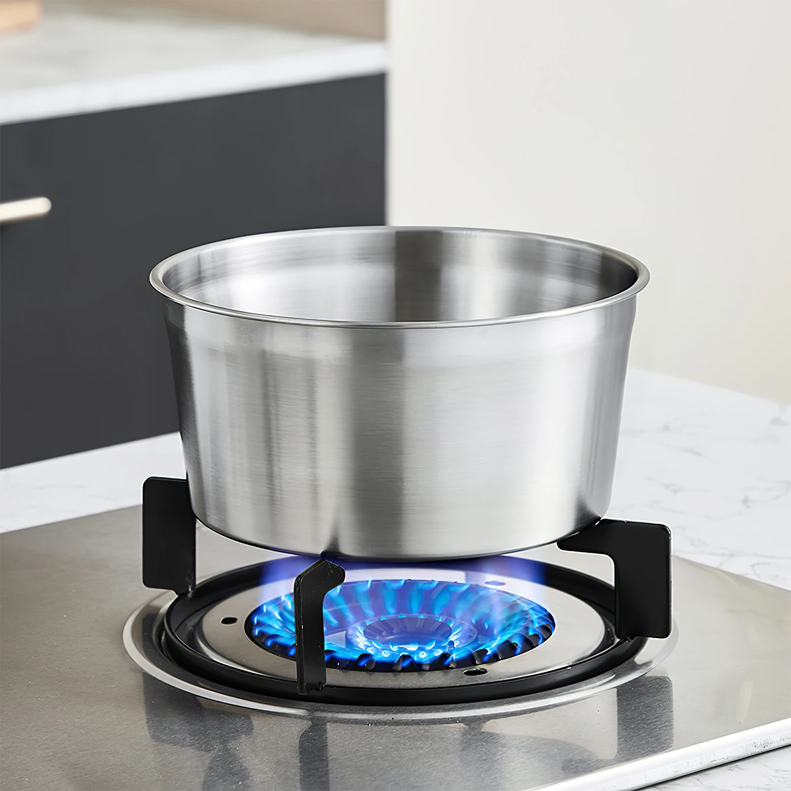 

4pcs Stainless Steel Bowls 1.5L 2.5L Airtight Lid Food Storage Mixing Fresh Keeping Stackable Lightweight Kitchen Cookware