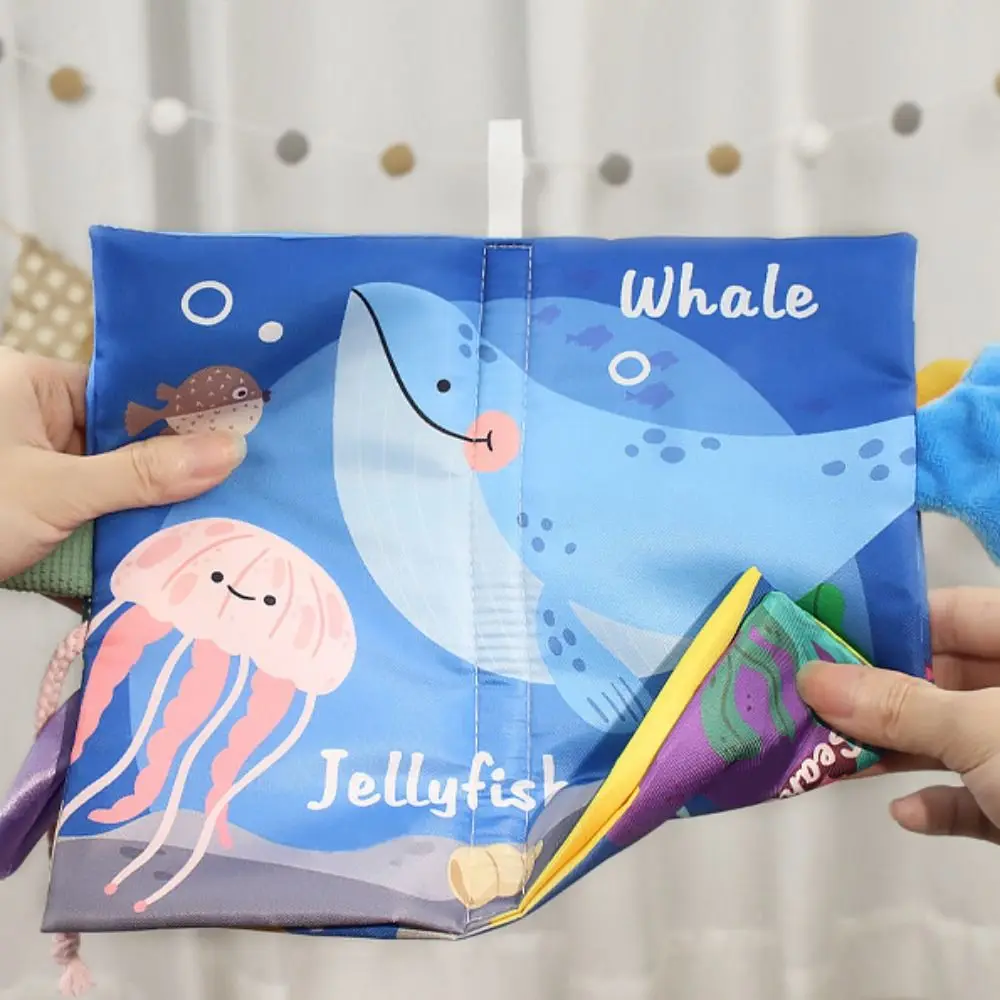 Verlichtingsboek Dieren Staart Babydoekboek Ouder-kind Educatief stoffen kinderboek Zachte interactieve puzzel Doekboek voor kinderen